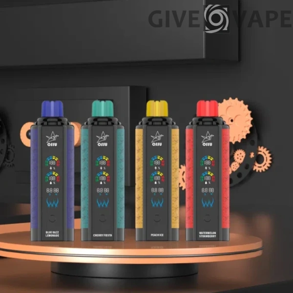 VASY OSSU 30000 Puffs Shisha Hookah Dual Mesh Full Screen 0% 5% Low Nicotine Rechargeable Disposable Vapes Pen Bulk Buy Wholesale - GiveVape - 7